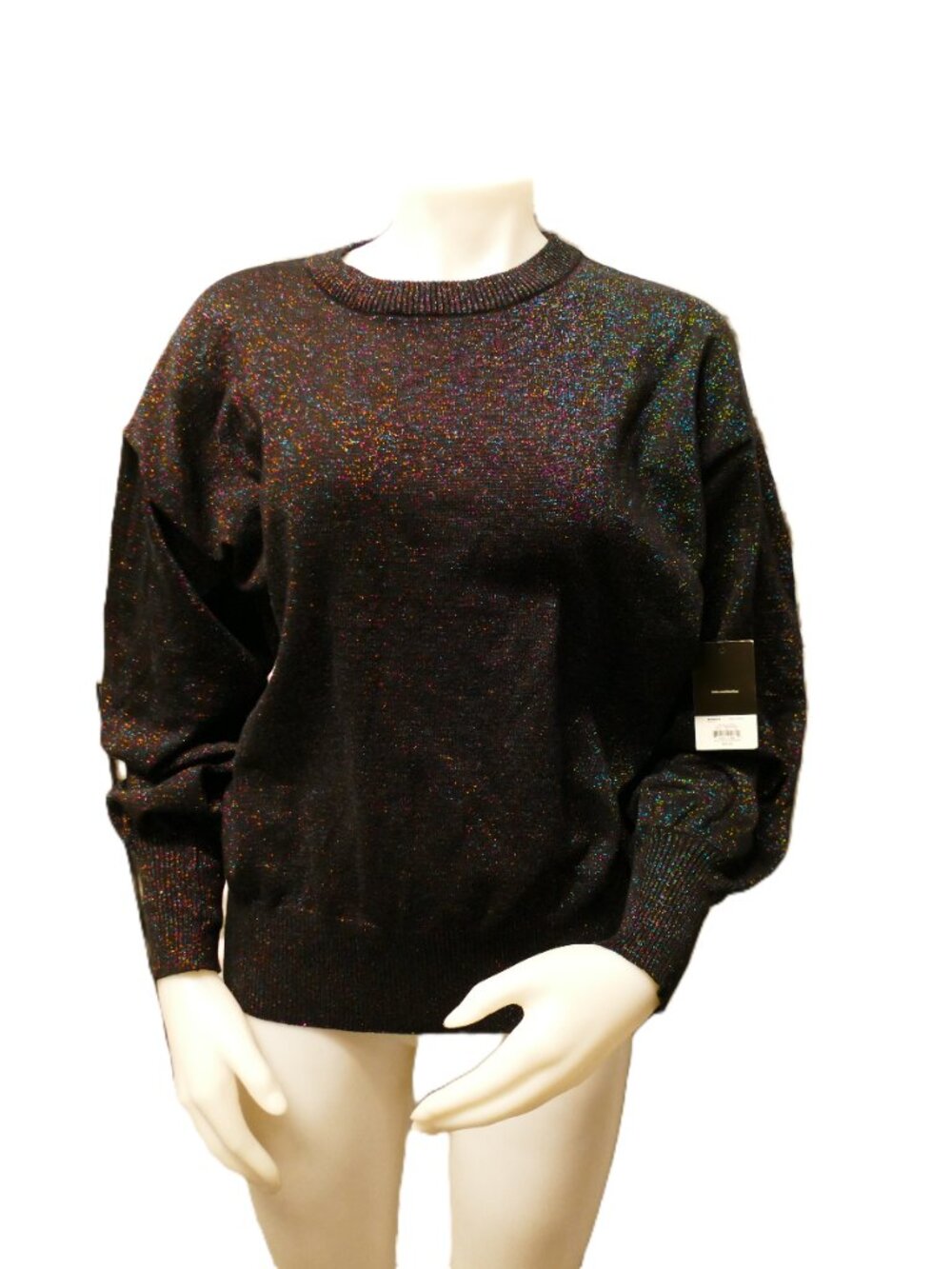 NWT Nine West Holiday Sparkly Colorful Pullover Sweater Size L
